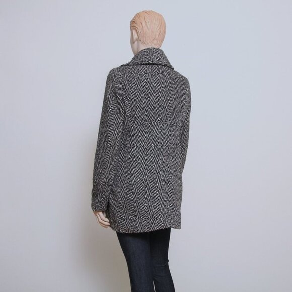 Guess Herringbone Double Breasted Wool Blend Coat - Picture 5 of 12